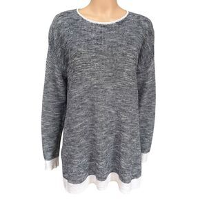 Eileen Fisher Organic Linen/Cotton blend Knit Lagenlook oversized Sz S